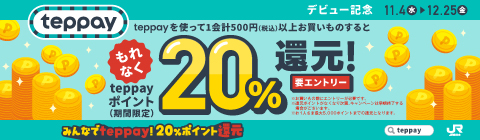 teppay20％