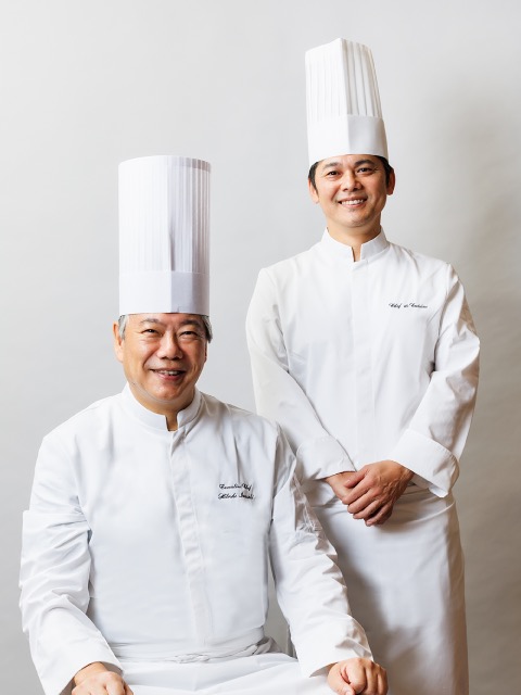 師である岩崎総料理長と池内料理長